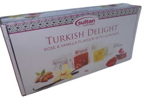 Mix Rose and Vanilla with Almond Turkish Delight 1kg Melbourne – Sultan Turkish Delight